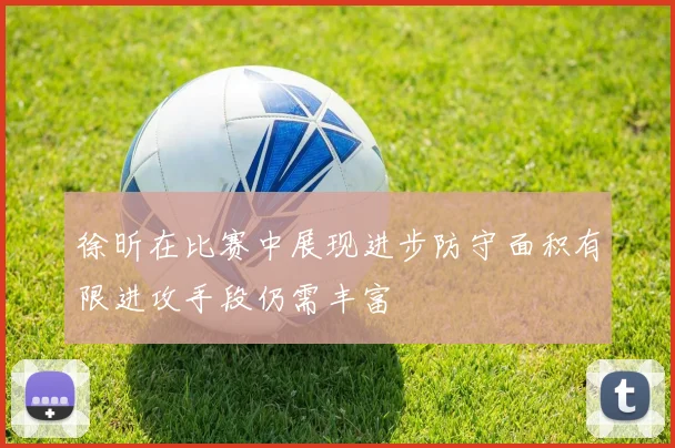 徐昕在比赛中展现进步防守面积有限进攻手段仍需丰富